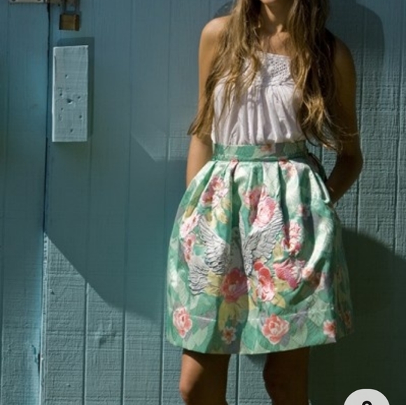 Manoush Embroided spring cocktail skirt size. EU 40.US 8 - Picture 2 of 8